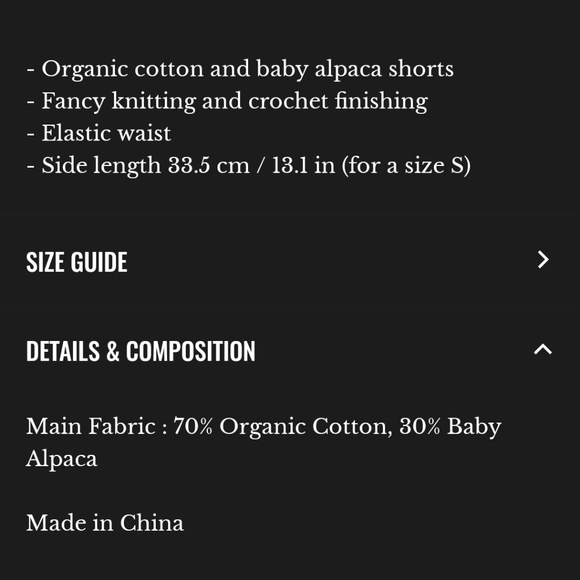 Sezane Lilian Organic Cotton and Baby Alpaca Fancy Knitted Shorts - Picture 4 of 4